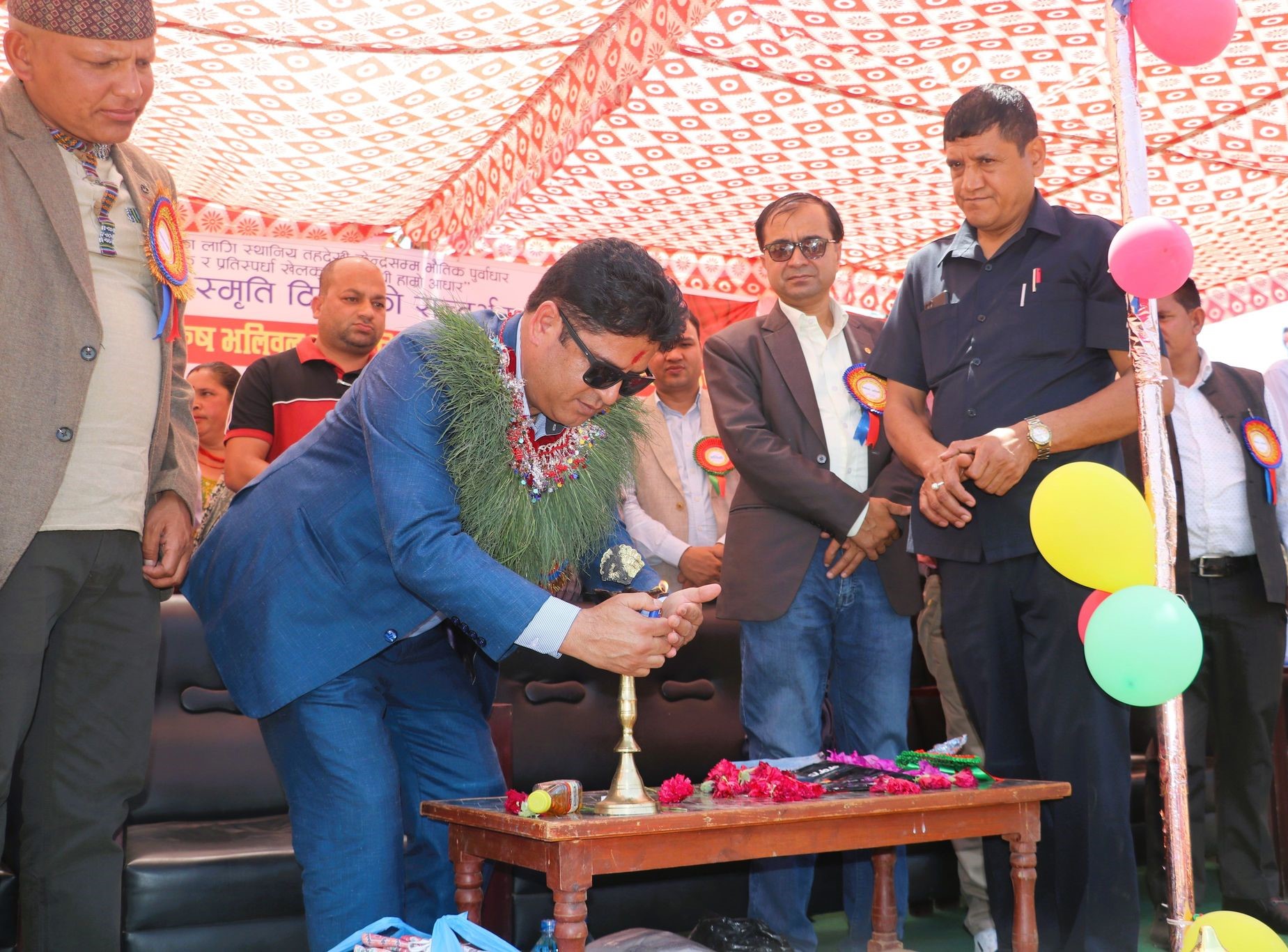 खुला महिला –पुरुष भलिबल प्रतियोगिता शुरु : मन्त्री भण्डारीले गरे उदघाटन