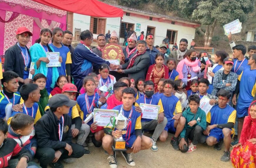 पञ्चेश्वरमा राष्ट्रपति रनिङ शिल्डको उपाधि सोमेस्वर माविलाई