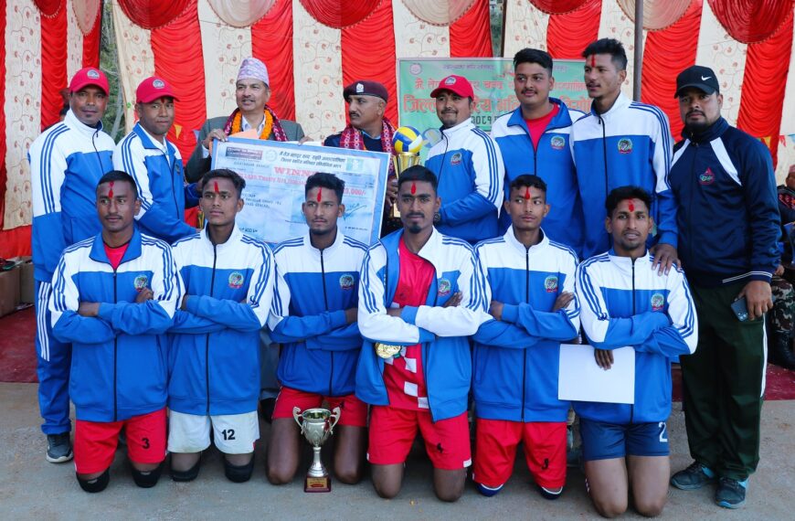मेलौलीलाई पराजित गर्दै अन्तरपालिका भलिबलको उपाधी दशरथचन्दद्वारा कब्जा