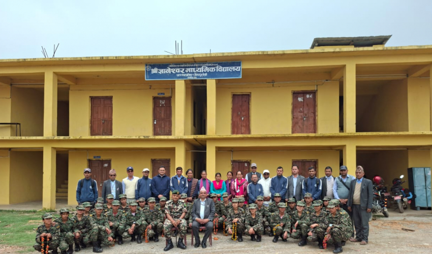 बैतडीमा नेपाली सेनाको एनसिसी तालिम