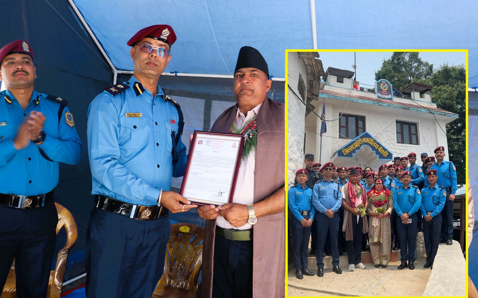 प्रहरी संगठनमा ३० वर्ष विताएका इन्सपेक्टर बडूको विदाई